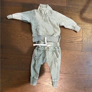 Little Bipsy Olive Jogger Set